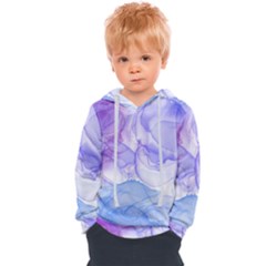 Purple And Blue Alcohol Ink  Kids  Overhead Hoodie