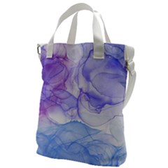 Purple And Blue Alcohol Ink  Canvas Messenger Bag by Dazzleway