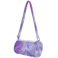 Purple And Blue Alcohol Ink  Mini Cylinder Bag by Dazzleway