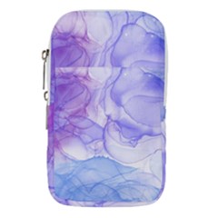 Purple And Blue Alcohol Ink  Waist Pouch (large) by Dazzleway