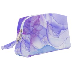 Purple And Blue Alcohol Ink  Wristlet Pouch Bag (large) by Dazzleway