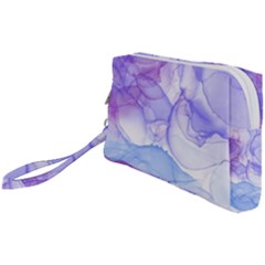 Purple And Blue Alcohol Ink  Wristlet Pouch Bag (small) by Dazzleway