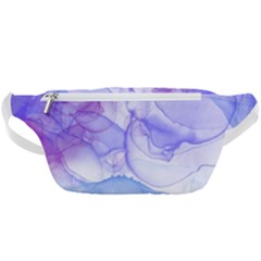 Purple And Blue Alcohol Ink  Waist Bag  by Dazzleway