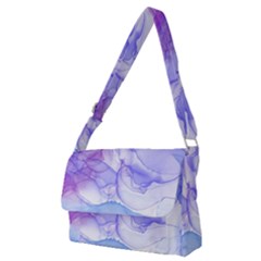 Purple And Blue Alcohol Ink  Full Print Messenger Bag (m) by Dazzleway