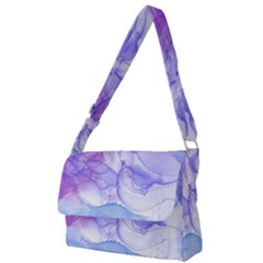 Purple And Blue Alcohol Ink  Full Print Messenger Bag (l) by Dazzleway