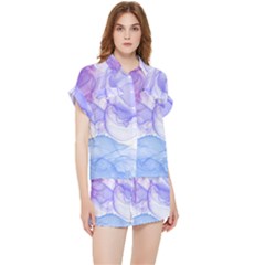 Purple And Blue Alcohol Ink  Chiffon Lounge Set by Dazzleway