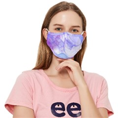 Purple And Blue Alcohol Ink  Fitted Cloth Face Mask (adult) by Dazzleway