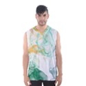 Green and orange alcohol ink Men s Basketball Tank Top View1