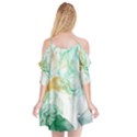 Green and orange alcohol ink Cutout Spaghetti Strap Chiffon Dress View2