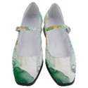 Green and orange alcohol ink Women s Mary Jane Shoes View1