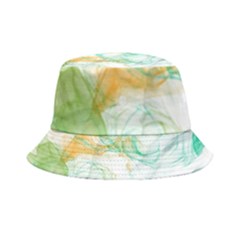 Green And Orange Alcohol Ink Inside Out Bucket Hat by Dazzleway