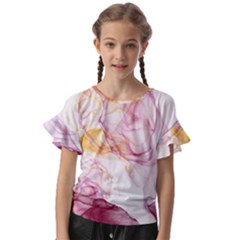 Red And Orange Alcohol In  Kids  Cut Out Flutter Sleeves