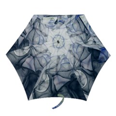 Blue Alcohol Ink Mini Folding Umbrellas by Dazzleway