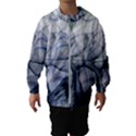 Blue alcohol ink Kids  Hooded Windbreaker View1