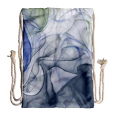 Blue Alcohol Ink Drawstring Bag (large) by Dazzleway