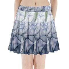 Blue Alcohol Ink Pleated Mini Skirt by Dazzleway