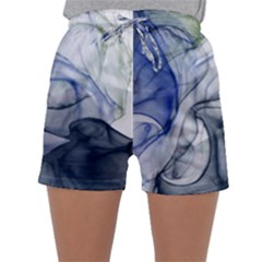 Blue Alcohol Ink Sleepwear Shorts by Dazzleway