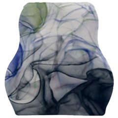 Blue Alcohol Ink Car Seat Velour Cushion  by Dazzleway