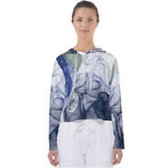 Blue Alcohol Ink Women s Slouchy Sweat