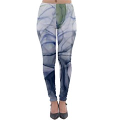 Blue Alcohol Ink Lightweight Velour Leggings