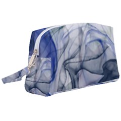 Blue Alcohol Ink Wristlet Pouch Bag (large) by Dazzleway