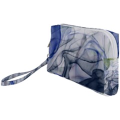 Blue Alcohol Ink Wristlet Pouch Bag (small) by Dazzleway