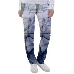 Blue Alcohol Ink Women s Casual Pants