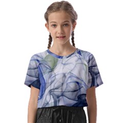 Blue Alcohol Ink Kids  Basic Tee