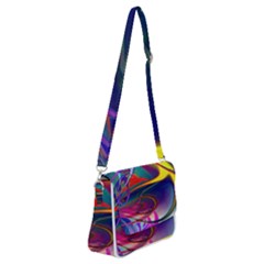 Colorful Rainbow Modern Paint Pattern 13 Shoulder Bag With Back Zipper