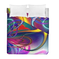 Colorful Rainbow Modern Paint Pattern 13 Duvet Cover Double Side (full/ Double Size) by DinkovaArt