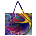 Colorful Rainbow Modern Paint Pattern 13 Zipper Large Tote Bag View1