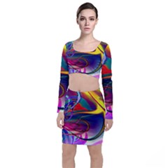 Colorful Rainbow Modern Paint Pattern 13 Top And Skirt Sets by DinkovaArt