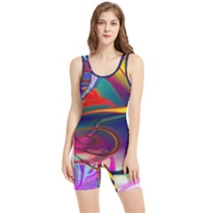 Colorful Rainbow Modern Paint Pattern 13 Women s Wrestling Singlet