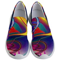 Colorful Rainbow Modern Paint Pattern 13 Women s Lightweight Slip Ons by DinkovaArt