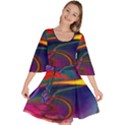 Colorful Rainbow Modern Paint Pattern 13 Velour Kimono Dress View1