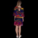 Colorful Rainbow Modern Paint Pattern 13 Velour Kimono Dress View4