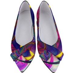 Colorful Rainbow Modern Paint Pattern 13 Women s Bow Heels by DinkovaArt