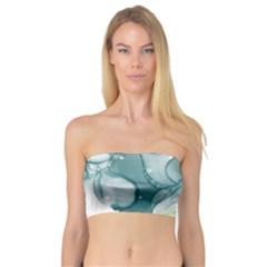 Orange And Green Alcohol Ink  Bandeau Top by Dazzleway