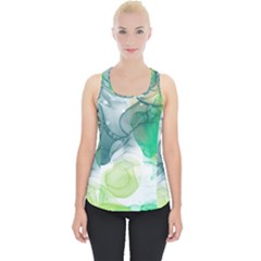 Orange And Green Alcohol Ink  Piece Up Tank Top by Dazzleway