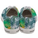 Orange and green alcohol ink  Women s Low Top Canvas Sneakers View4