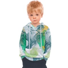 Orange And Green Alcohol Ink  Kids  Overhead Hoodie