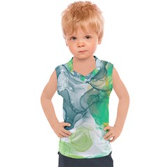 Orange And Green Alcohol Ink  Kids  Sport Tank Top