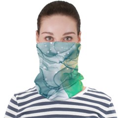 Orange And Green Alcohol Ink  Face Seamless Bandana (adult)