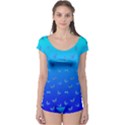 Butterflies at blue, two color tone gradient Boyleg Leotard  View1