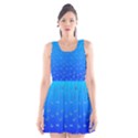 Butterflies at blue, two color tone gradient Scoop Neck Skater Dress View1