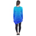 Butterflies at blue, two color tone gradient Long Sleeve Tunic  View2