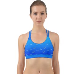 Butterflies At Blue, Two Color Tone Gradient Back Web Sports Bra by Casemiro