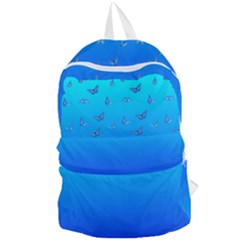 Butterflies At Blue, Two Color Tone Gradient Foldable Lightweight Backpack by Casemiro