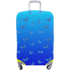 Butterflies At Blue, Two Color Tone Gradient Luggage Cover (large) by Casemiro