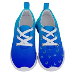 Butterflies At Blue, Two Color Tone Gradient Running Shoes by Casemiro